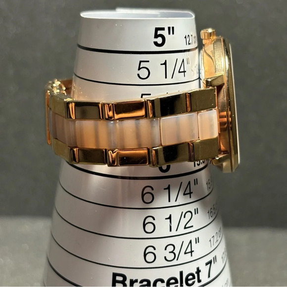 Michael Kors Ladies' Jaryn Rose Gold Tone and Acetate Watch MK3661 Working - Picture 6 of 7